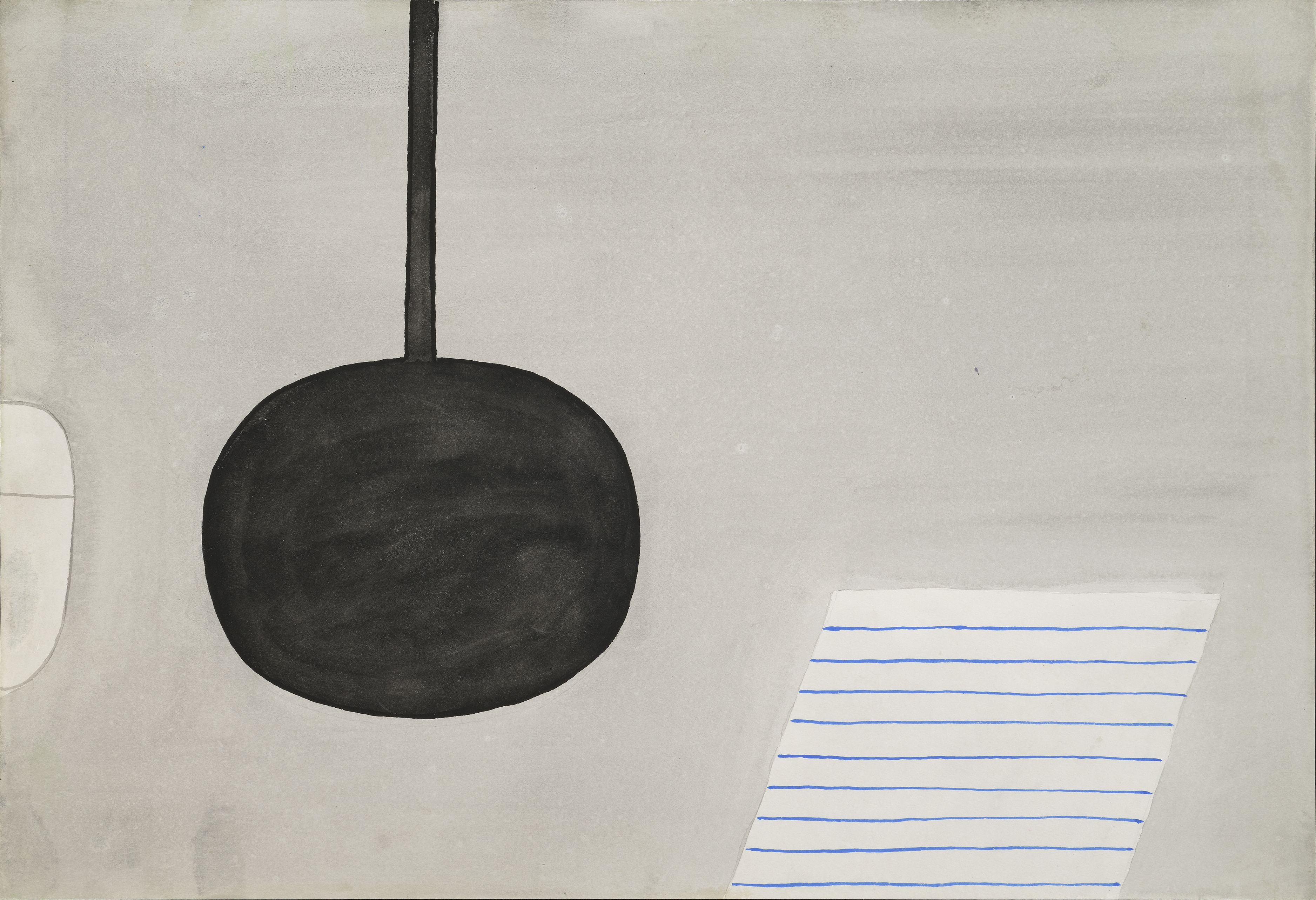 William Scott R.A. (1913-1989)  Black Pan on Grey, 1975
